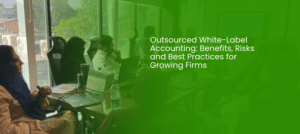 Accounting professionals reviewing financial reports for outsourced white-label accounting services.
